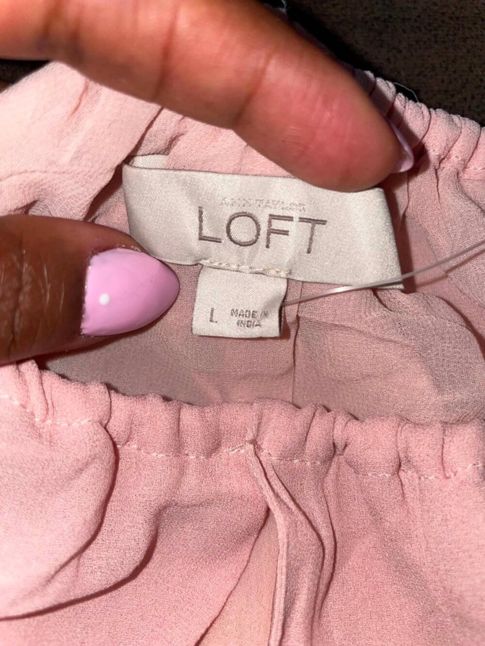 LOFT Ann Taylor Blush Pink Tiered Halter Style Maxi Dress Size Large - Picture 5 of 9